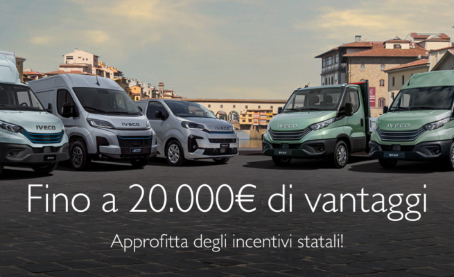 Incentivi: fino a 20.000€ di vantaggi e in più leasing con tassi agevolati a partire da 0%
